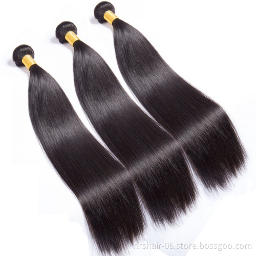 wholesale cheap 100% human bundles remy hair weave 3 bundles with frontal cuticle aligned brazilian hair extention